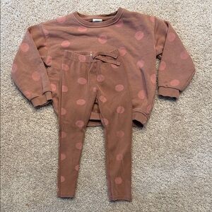 Zara Brown and Pink Knit Top